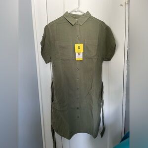 Sage Green Shirt Dress